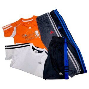 Adidas Boys Activewear Lot XS/S 4T 5T Pants Shorts Tees Black Blue White Orange